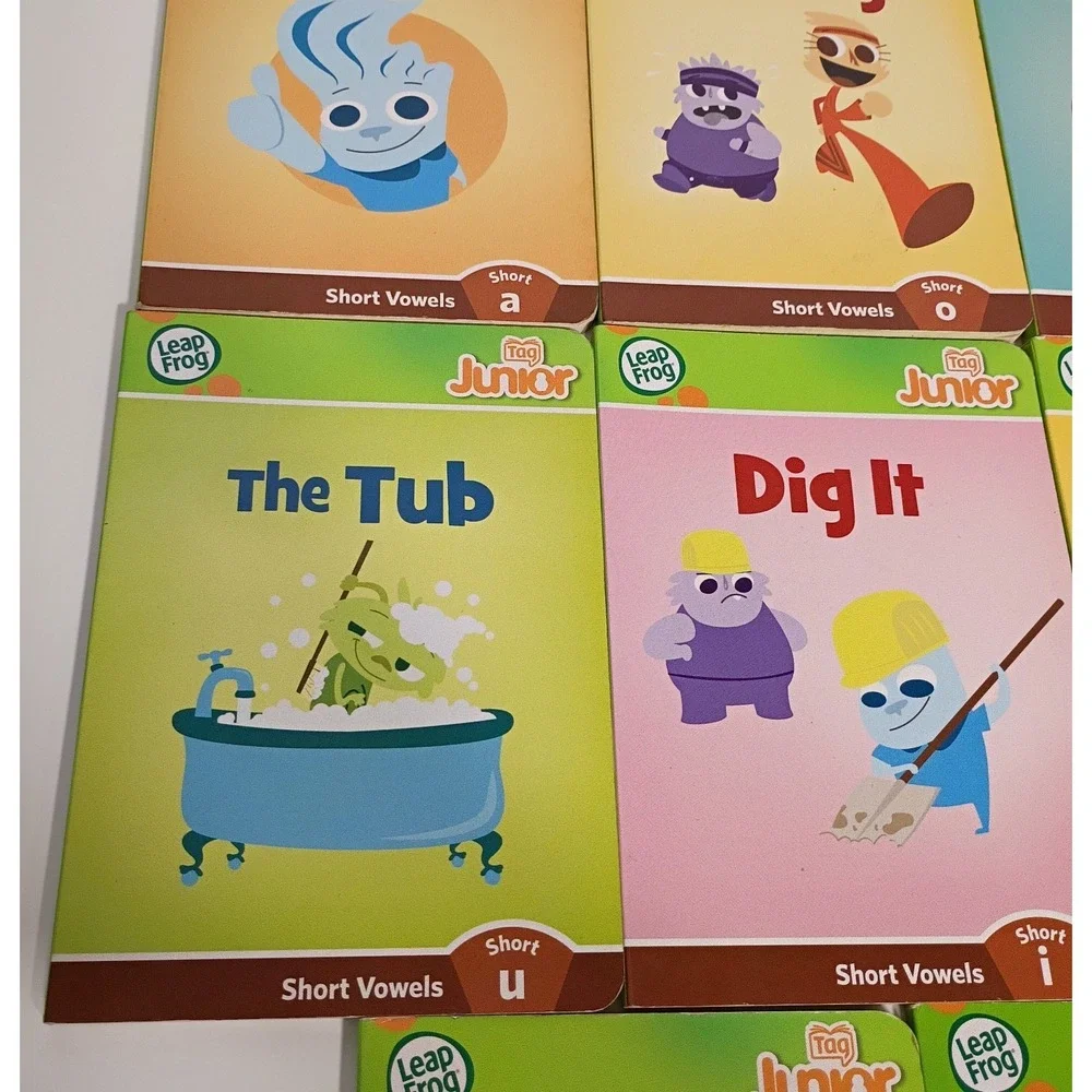 LeapFrog Tag Junior Set of 8 Books Short Vowels Set Plus If I Were, No Reader